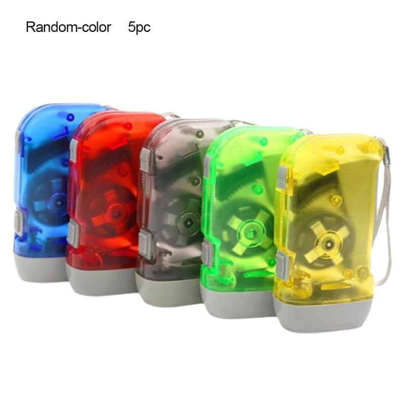 Plastic hand-operated three-LED multi-color outdoor emergency flashlight - Image 1
